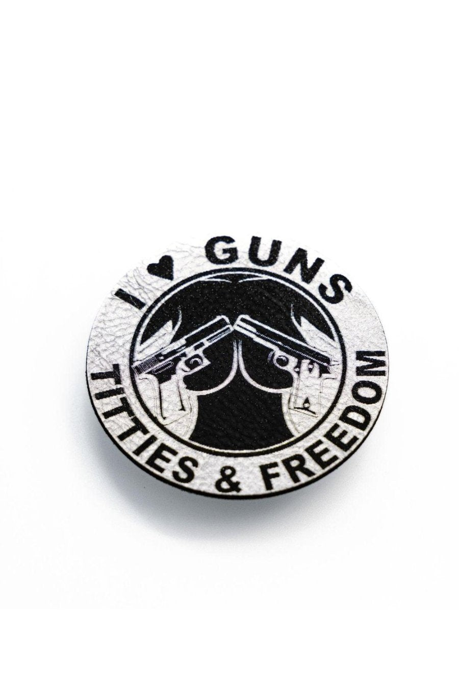 I LOVE GUNS & FREEDOM LEATHER PATCH - Cowboy Snapback