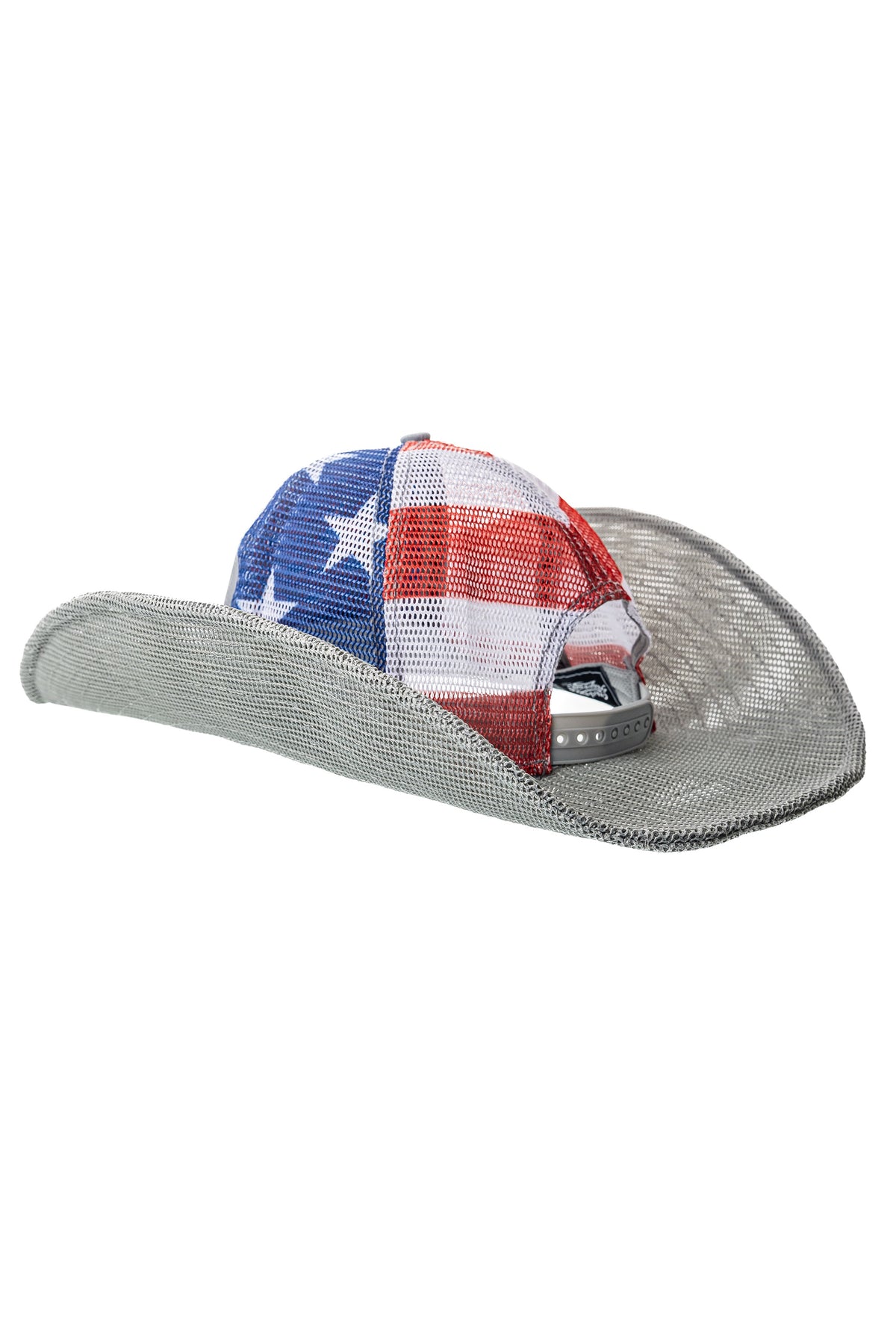 GRAY USA MESH COWBOY SNAPBACK: 5 PANEL - CUSTOM