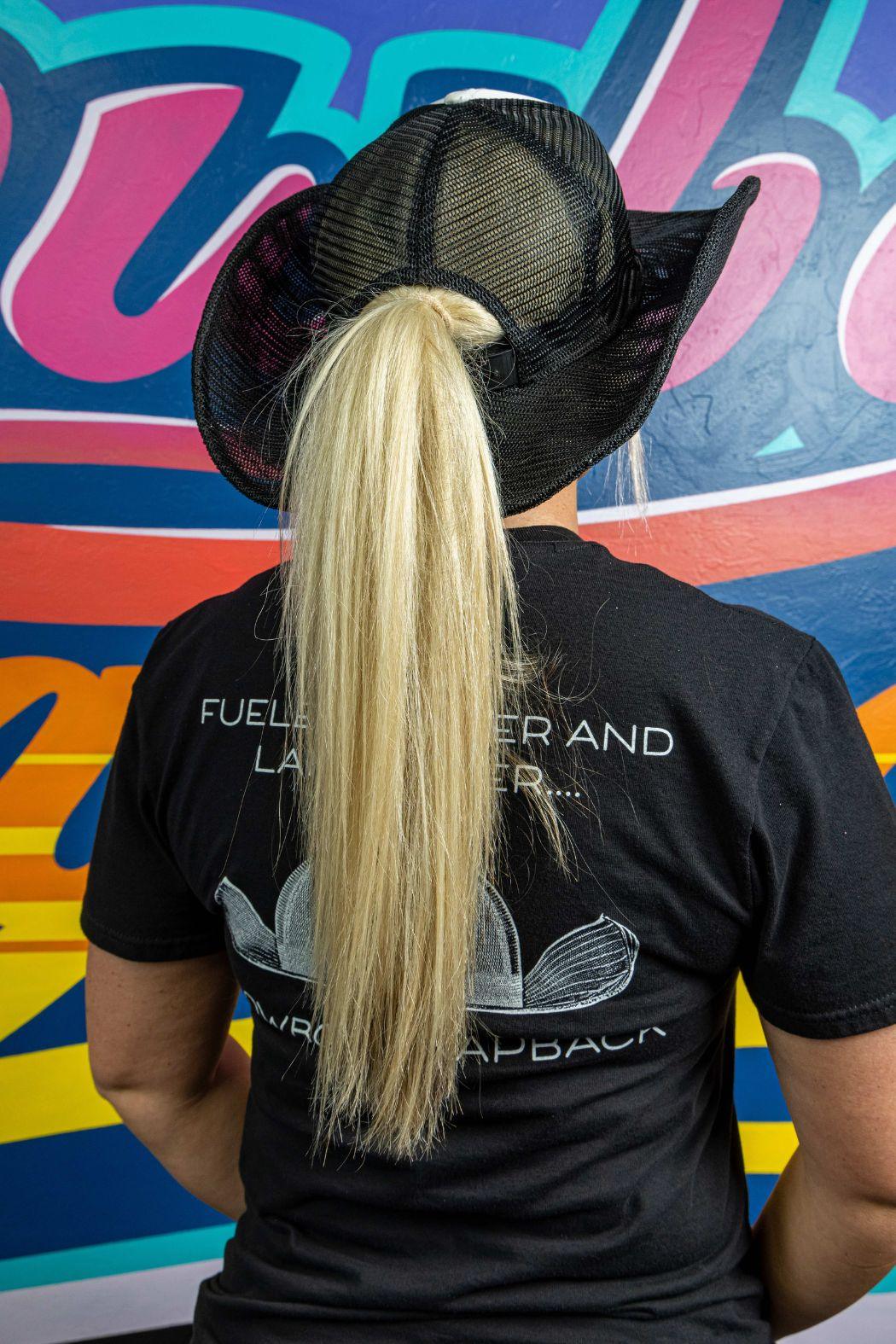 WHITE CAMO BLACK MESH - BLANK - Cowboy Snapback