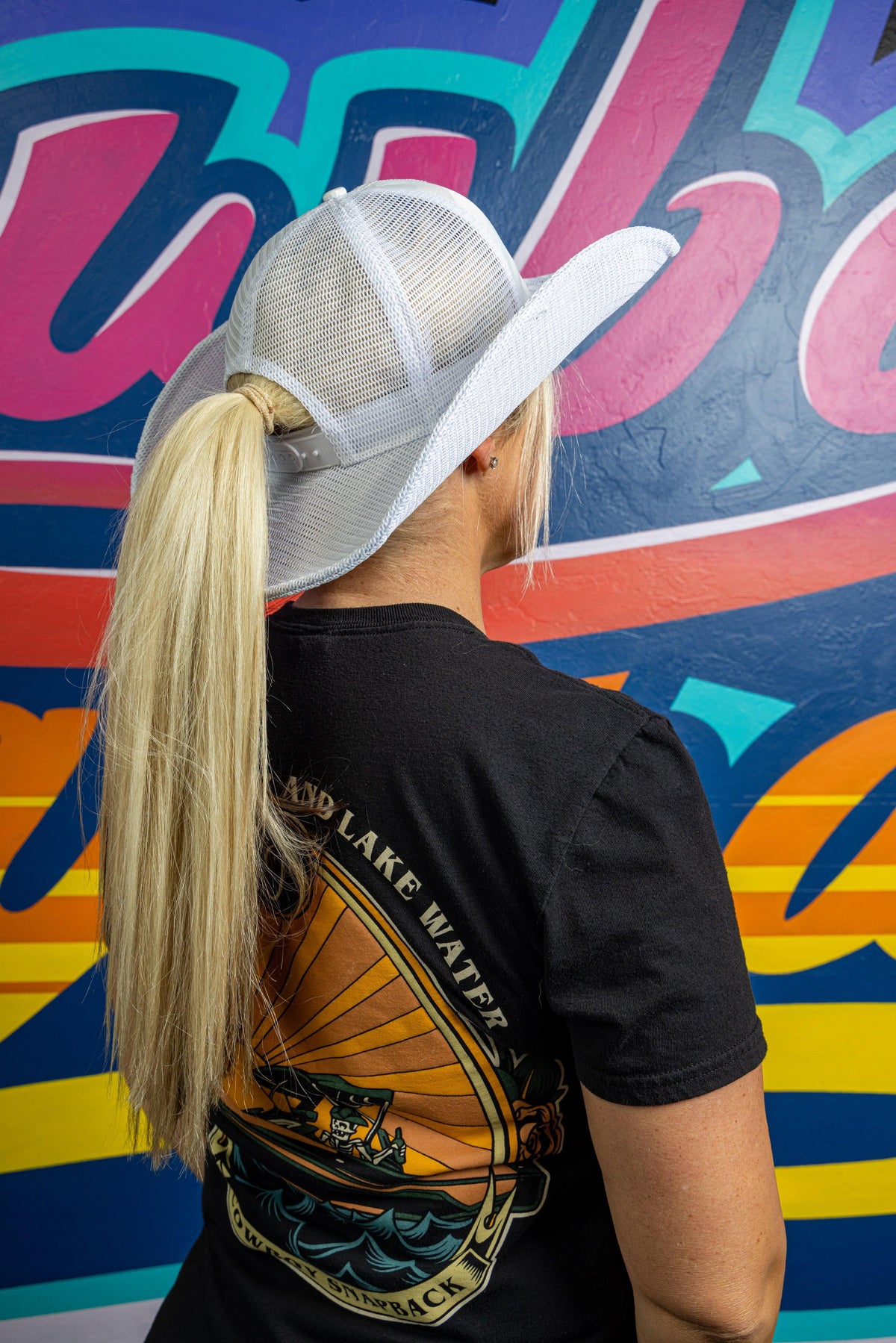 WHITE CAMO WHITE MESH - BLANK - Cowboy Snapback