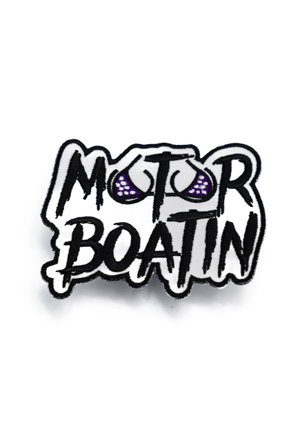 MOTOR BOATIN PURPLE EMBROIDERED PATCH - Cowboy Snapback